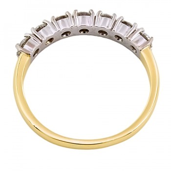 18ct gold Diamond 1.00ct half eternity Ring size S